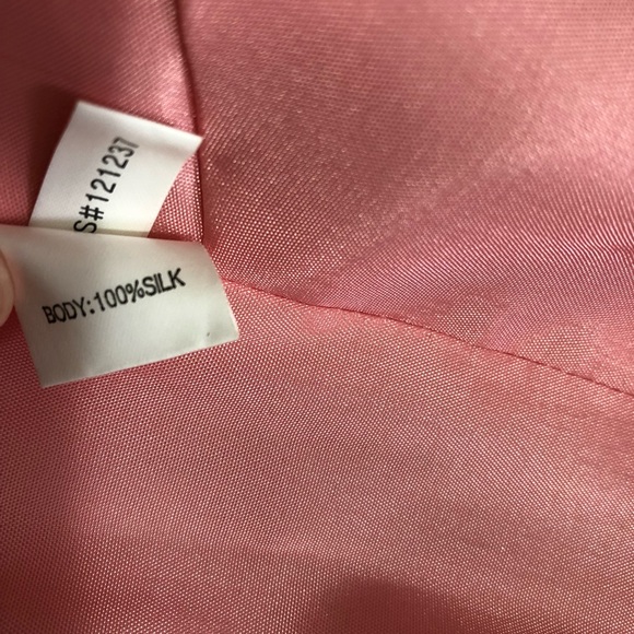 Kay Unger pink floral strapless silk dress - Picture 6 of 6